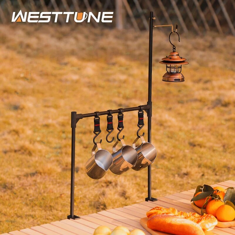 Camping Outdoor Cooking Table - WESTTUNE rak penyimpanan Desktop luar ruangan