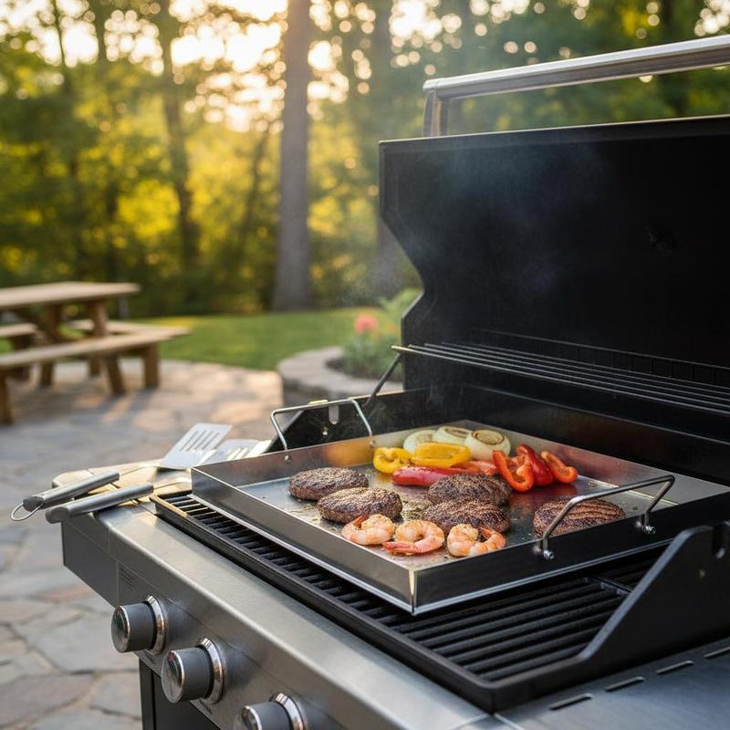 Camping Cooking Pan - Wajan Panggang Datar Universal 18x16 Inci
