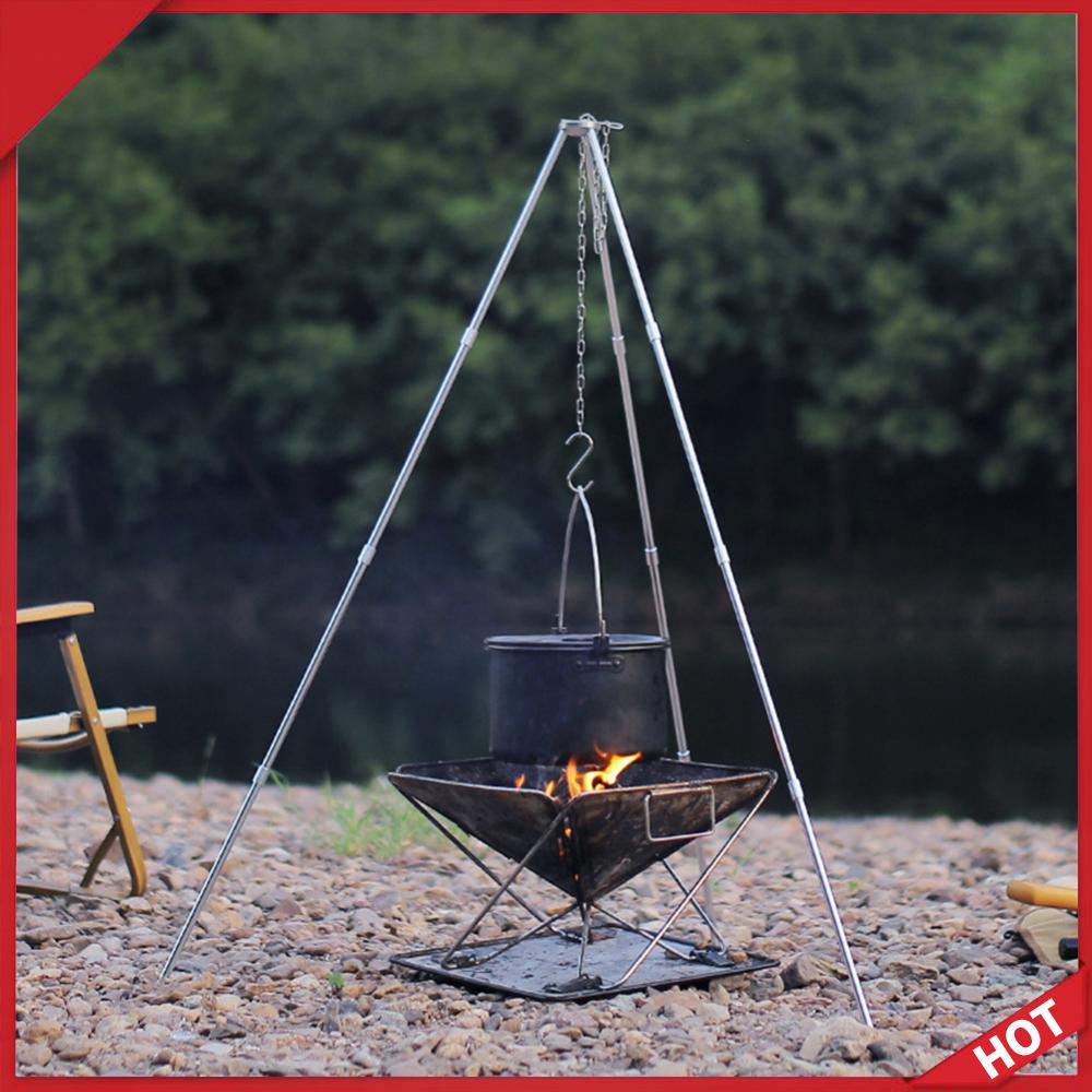 Camping Cooking Tripod - Tripod Memasak Luar Ruangan Portabel Dapat