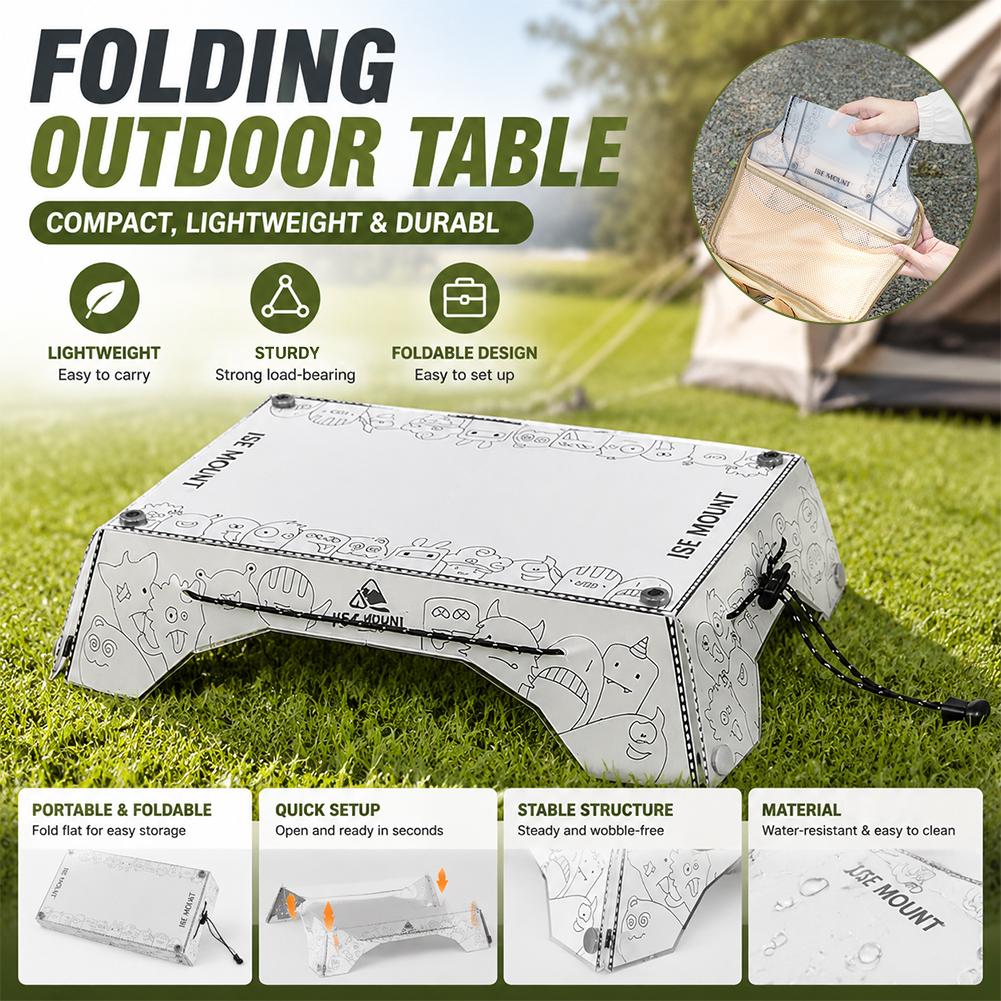 Camping Cooking Lightweight - Meja Lipat Portabel Multifungsi PP Ringan