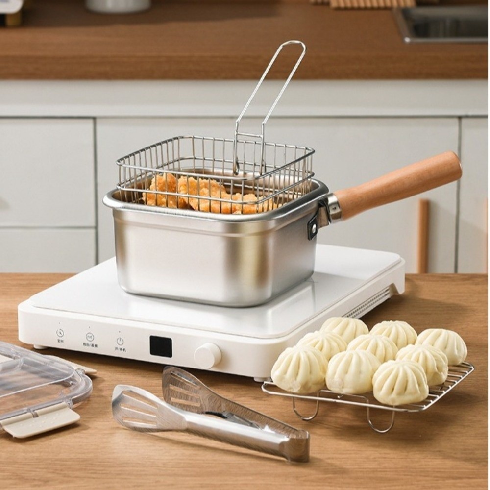 Camping Cooking Wok - Wajan Penggorengan Portable Stainless Steel Bentuk