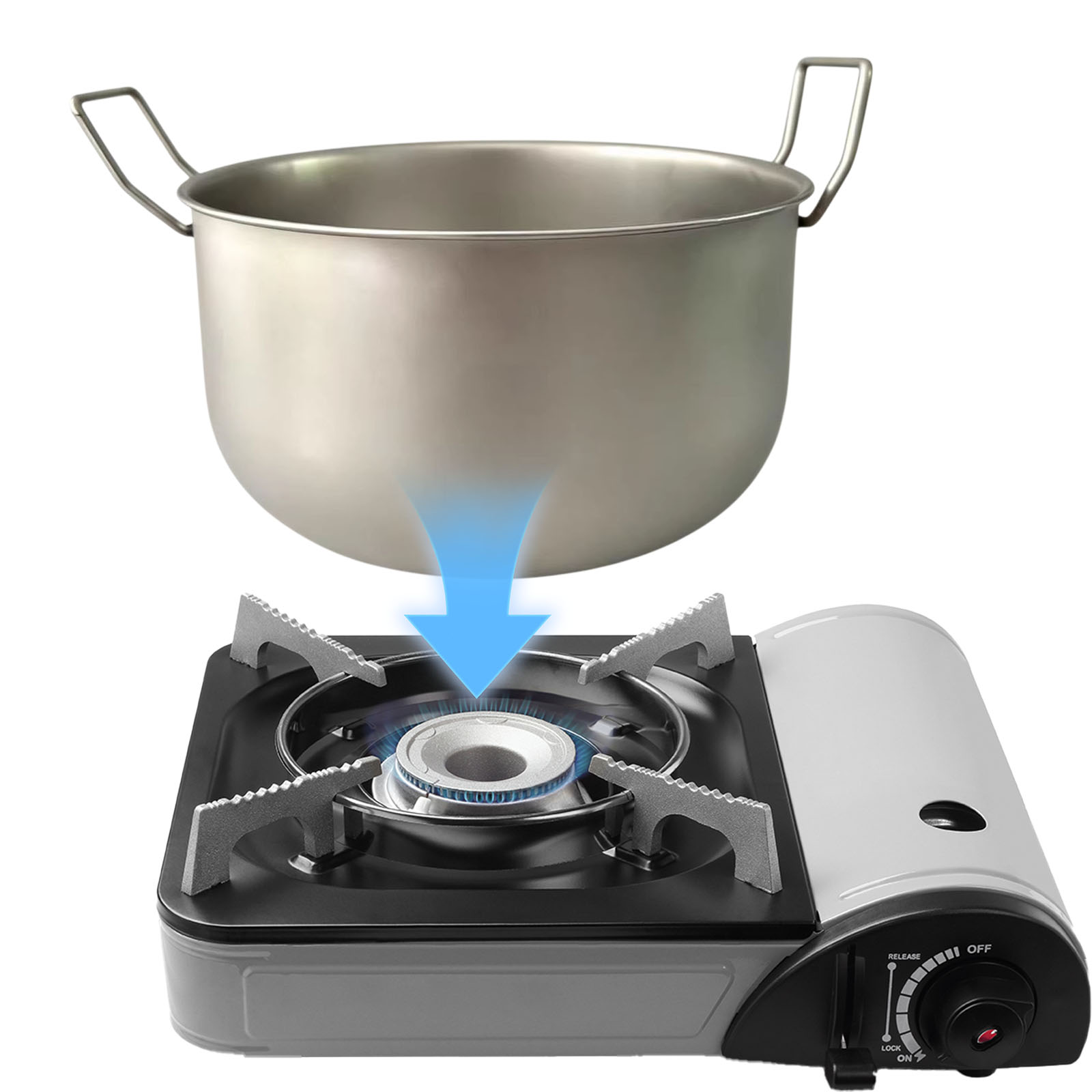 Camping Cooking Pot Stainless Steel - Panci Masak untuk Mendaki, Terbuat dari
