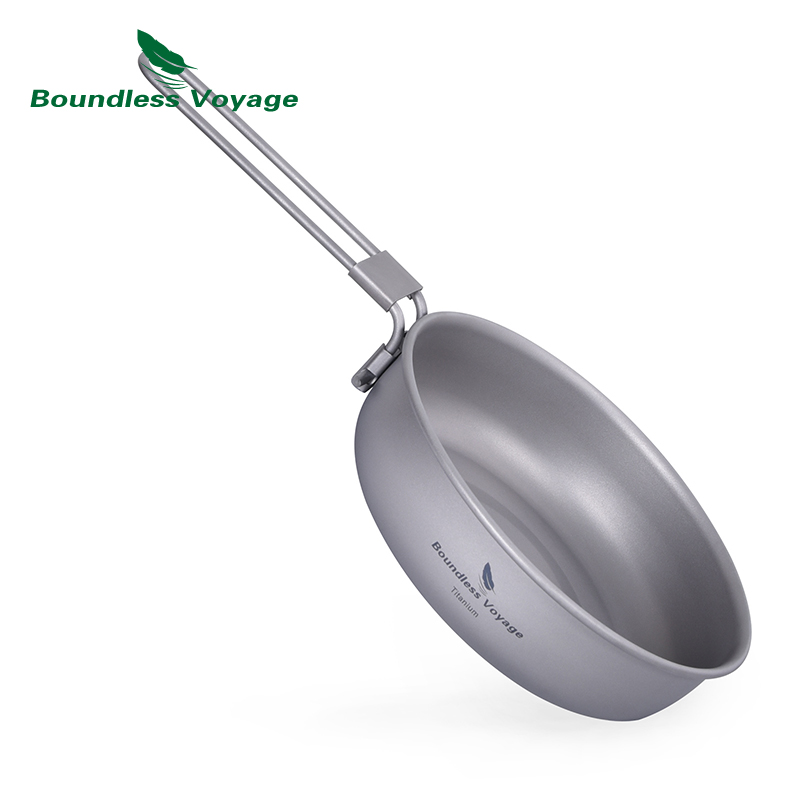 Camping Cooking Wok - Tak Terbatas Perjalanan Ultra Ringan Titanium