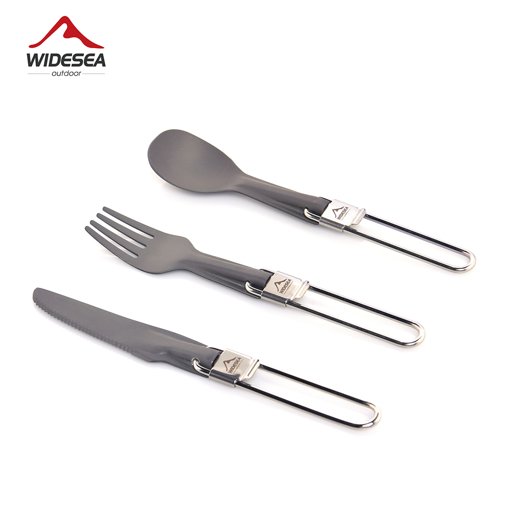 Camping Cooking And Eating Set - Villiea Peralatan Makan Pisau Garpu Sendok