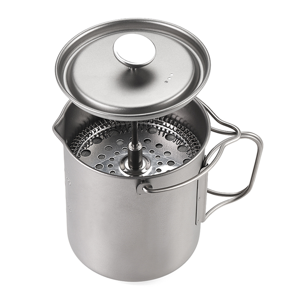 Camping Cooking Ware - Lixada cangkir kopi Titanium 750ml, panci