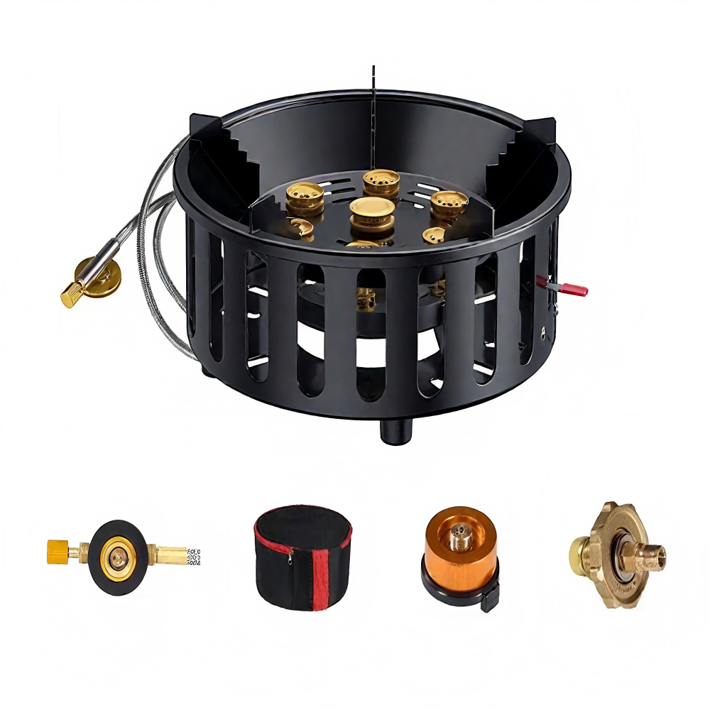 Camping Cooking Fire Stove - Kompor Camping Portabel 7-Tungku Daya Tinggi