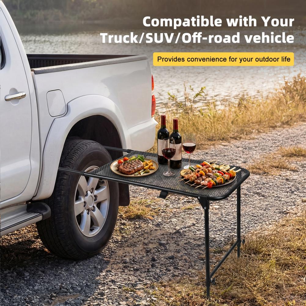 Camping Outdoor Cooking Table - Meja Lipat Baja untuk Berkemah, Meja