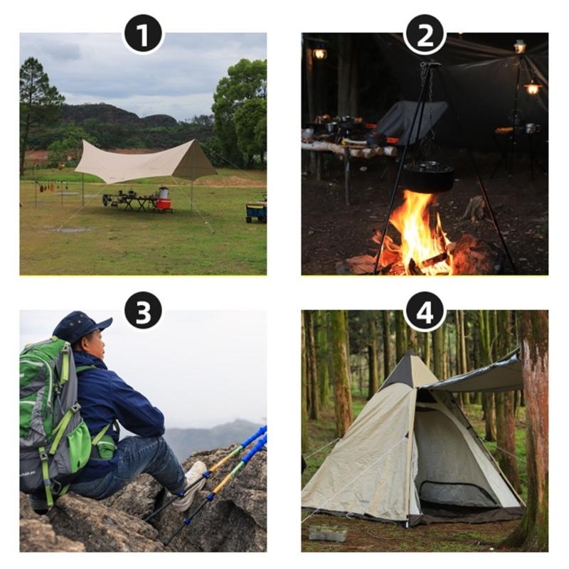 Tripod Kemah Portabel, Set Aks - Camping Cooking Tripod ulasan dan harga