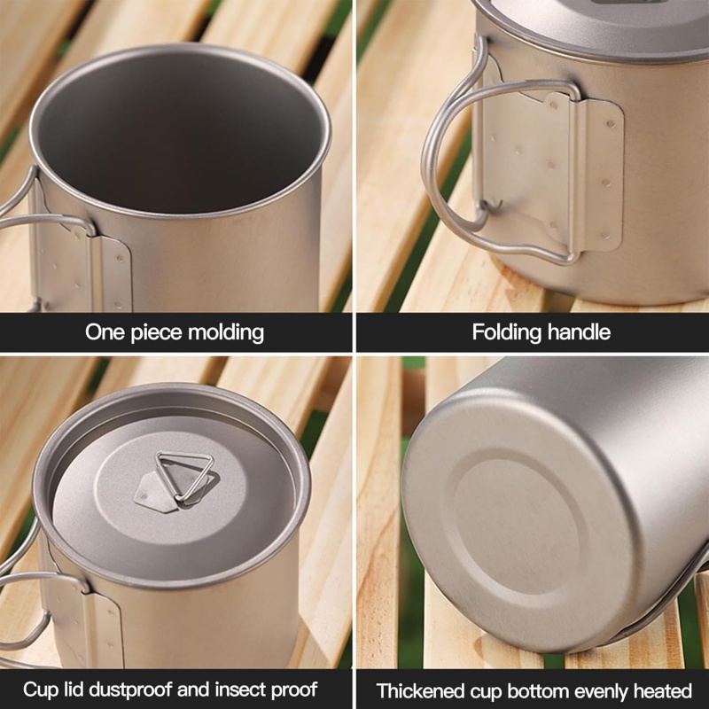 Mug Camping Titanium dengan Pe - Camping Cooking Lightweight ulasan dan harga