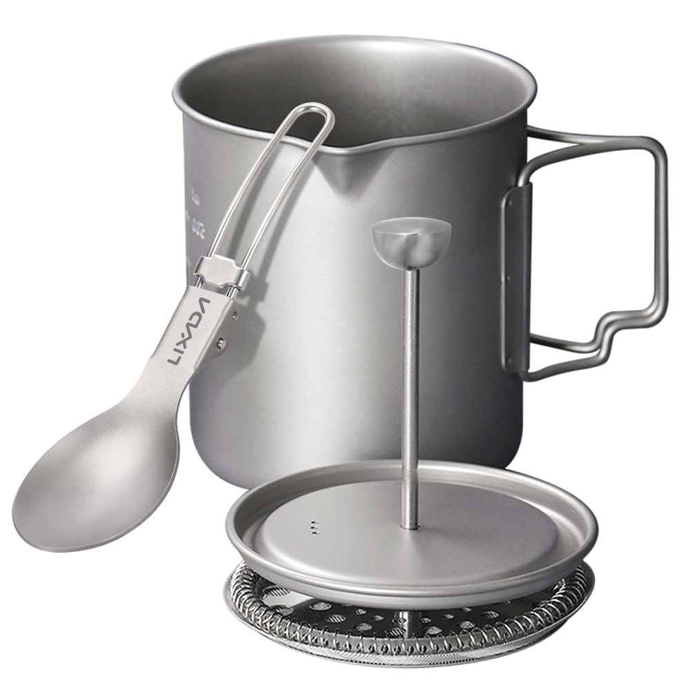 Lixada cangkir kopi Titanium 7 - Camping Cooking Pot Stainless Steel ulasan dan harga