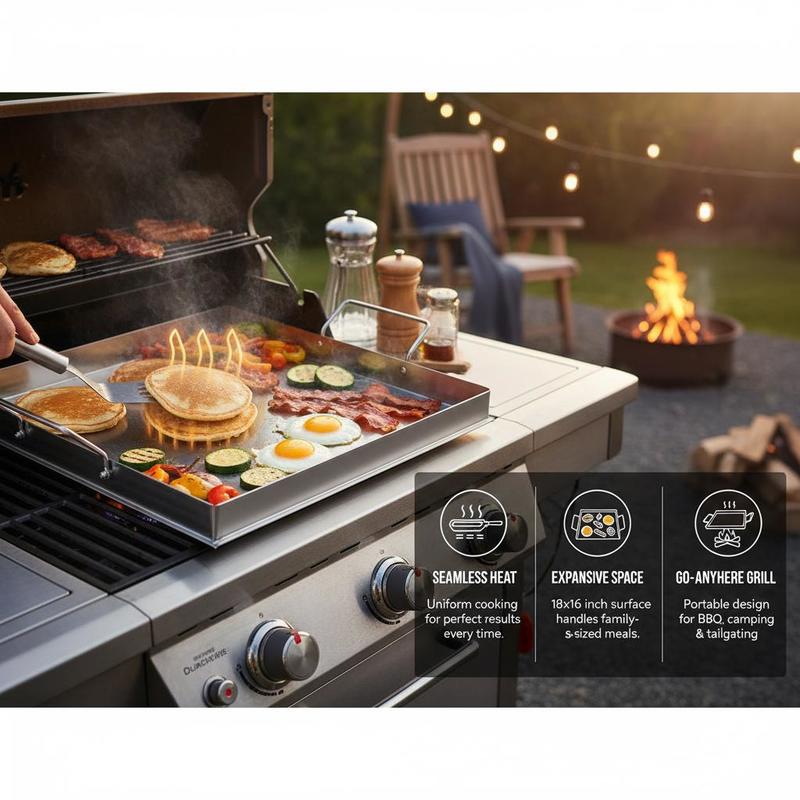 Wajan Panggang Datar Universal - Camping Cooking Pan ulasan dan harga