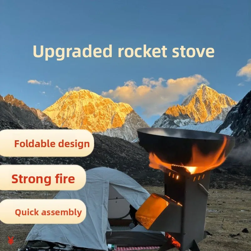 Kompor Kayu Lipat Terpadu untu - Camping Cooking Fire Stove ulasan dan harga