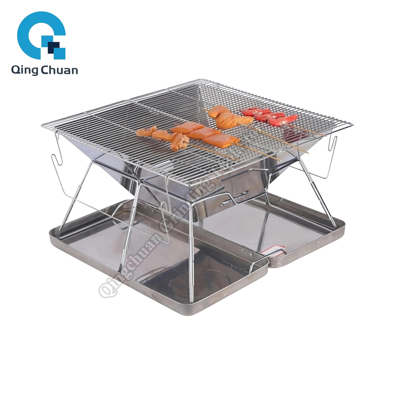 Kompor Arang Lipat Baja Tahan  - Camping Cooking Fire Stove ulasan dan harga