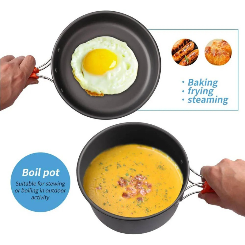 Set Peralatan Memasak untuk Be - Camping Cooking Pot Stainless Steel ulasan dan harga