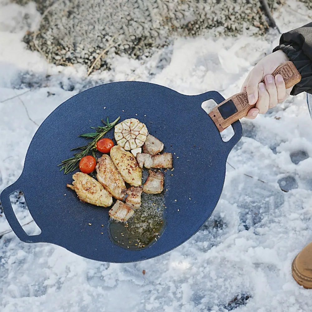 Pegangan Wajan Panggangan Kayu - Camping Cooking Wok ulasan dan harga