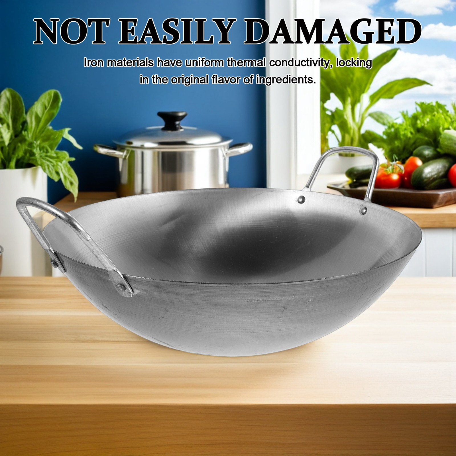 Cincin Wajan Besi Anti Selip R - Camping Cooking Wok ulasan dan harga