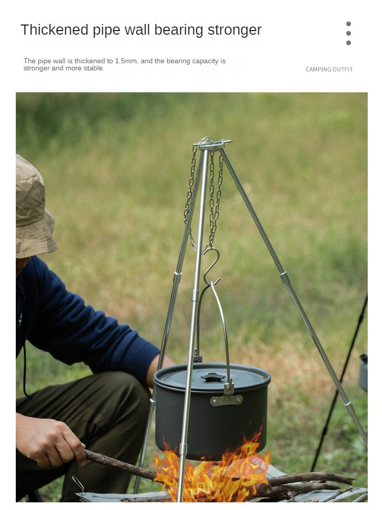 Bonfire Tripod Kemah portabel, - Camping Cooking Tripod ulasan dan harga