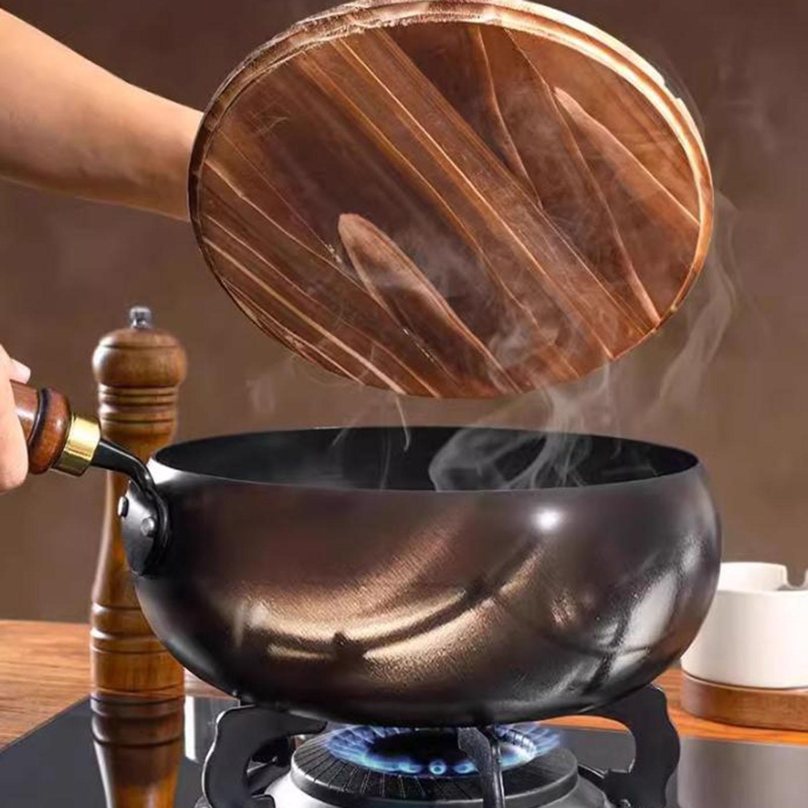 Wajan Tidak Dilapisi Wajan Cin - Camping Cooking Wok ulasan dan harga