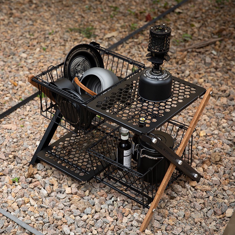 Keranjang Meja Lipat Portabel  - Camping Outdoor Cooking Table ulasan dan harga