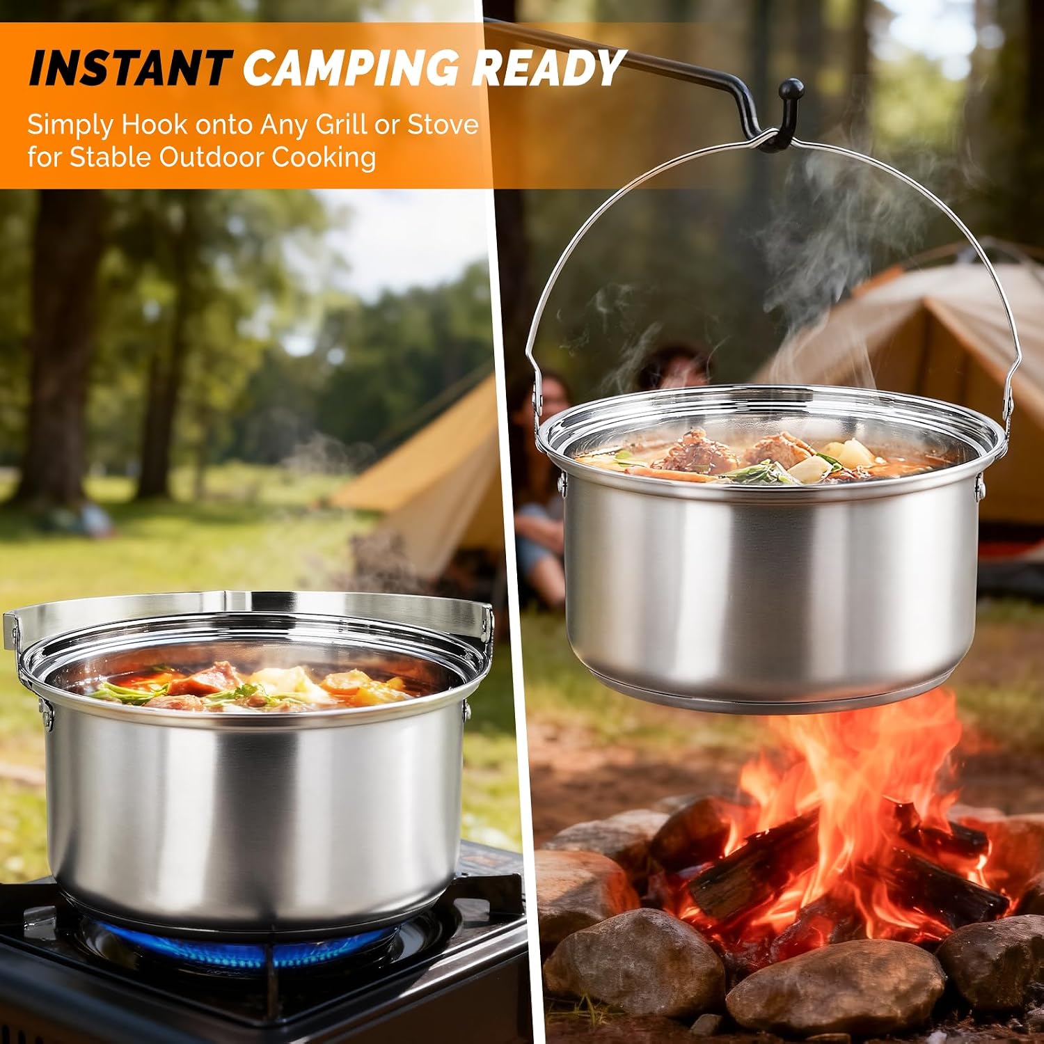 6pcs Set Peralatan Masak, Panc - Camping Cooking Lightweight ulasan dan harga