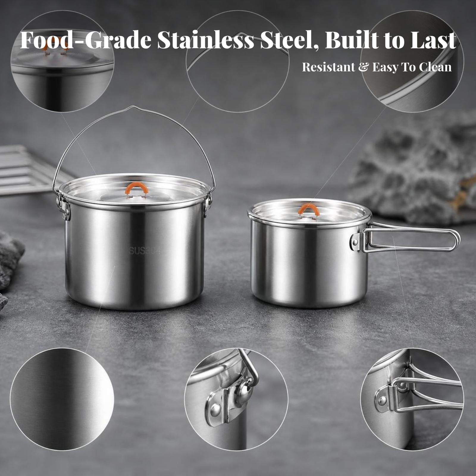 Ketel Masak untuk Kegiatan di  - Camping Cooking Pot Stainless Steel ulasan dan harga