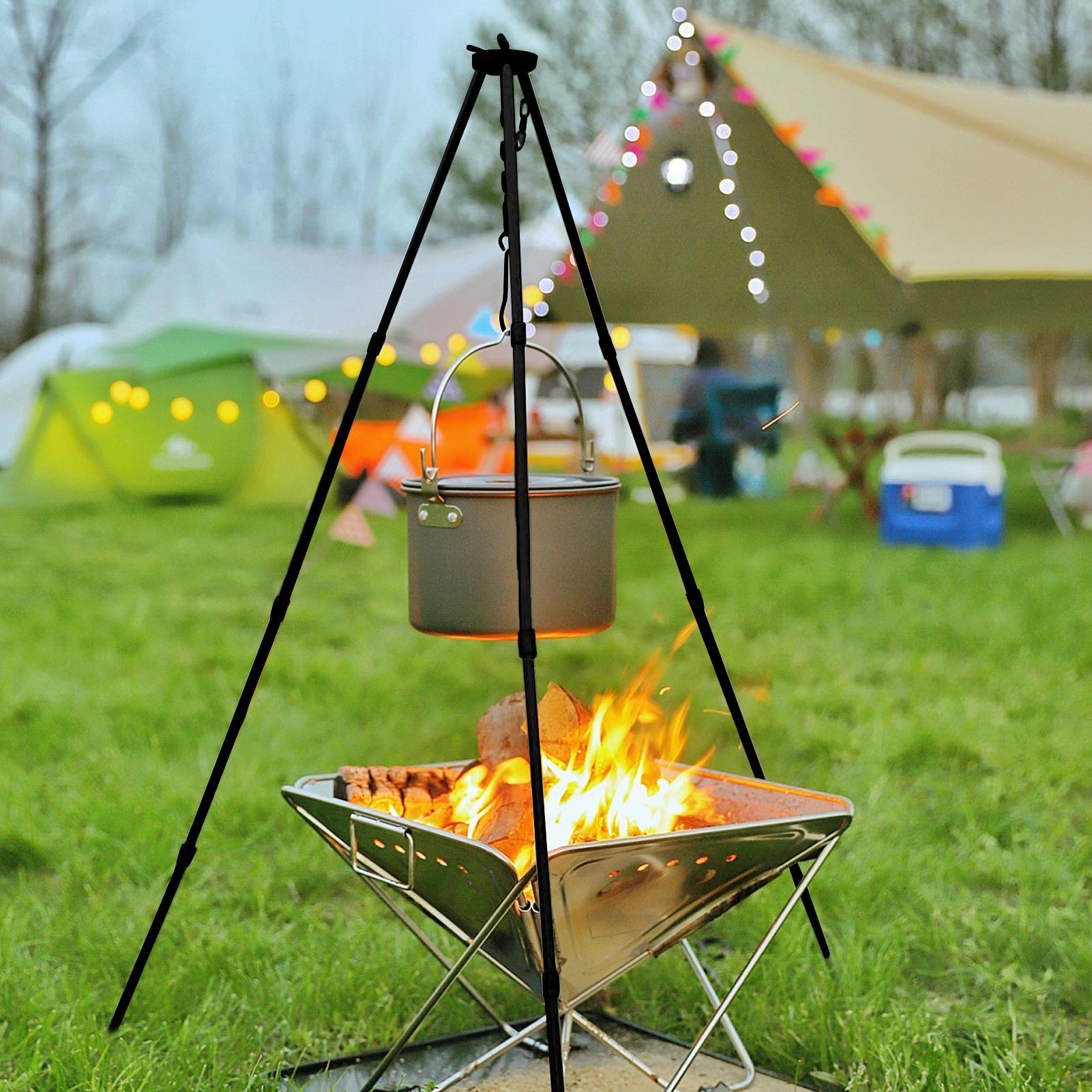 Tripod Api Unggun Besar untuk  - Camping Cooking Tripod ulasan dan harga