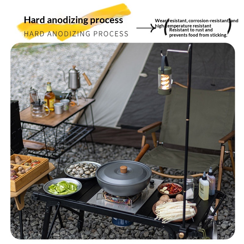 Wajan Paduan Aluminium Luar Ru - Camping Cooking Wok ulasan dan harga