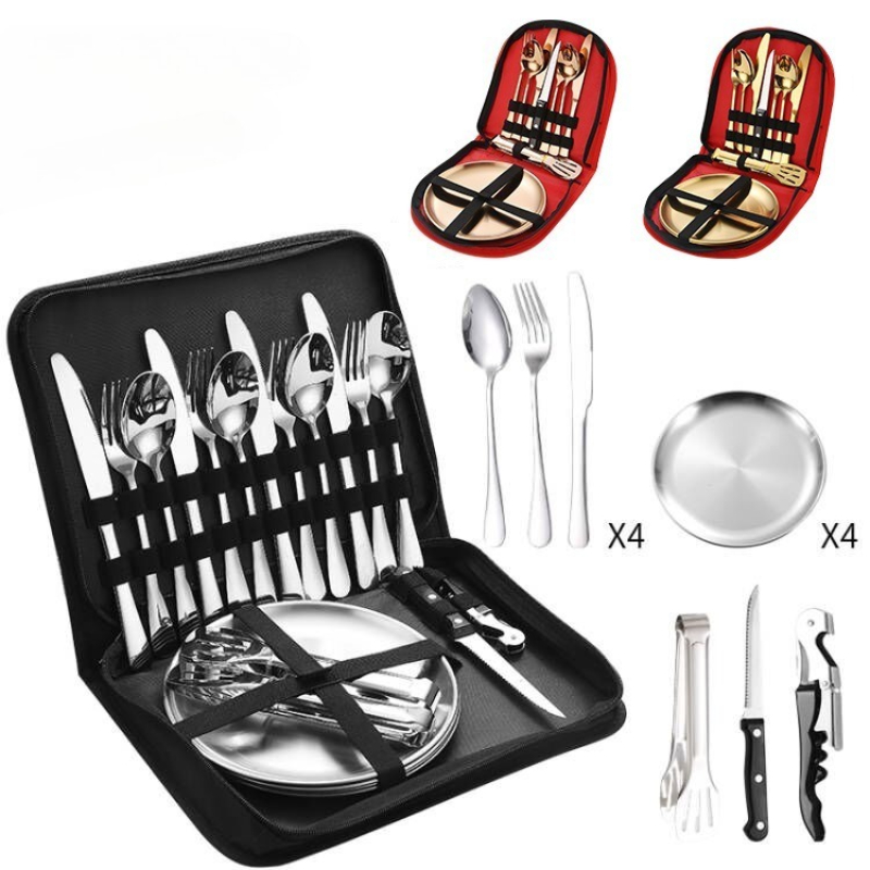 10/20 Buah Set Peralatan Makan - Camping Cooking And Eating Set ulasan dan harga