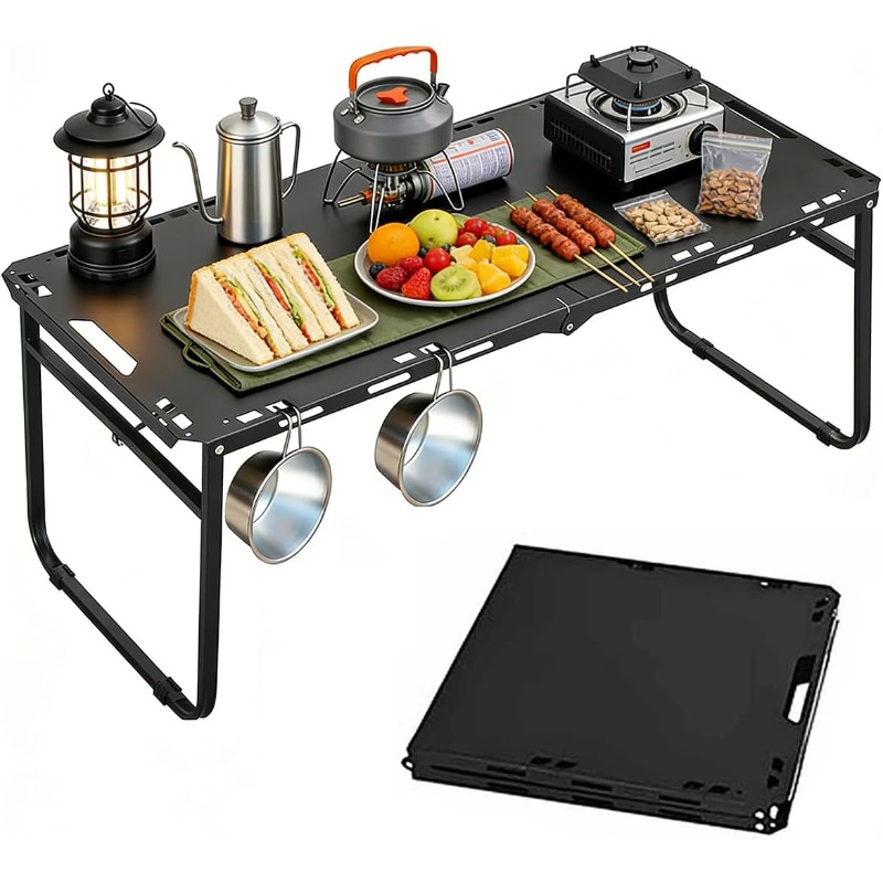 Meja Camping Lipat Portabel ya - Camping Outdoor Cooking Table ulasan dan harga