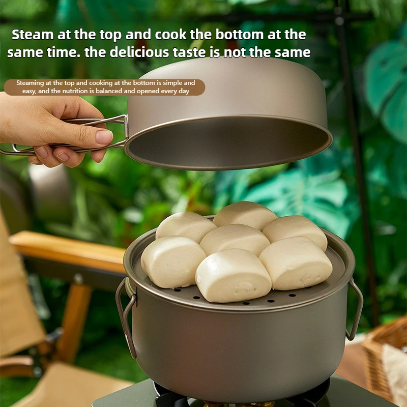 Set Panci Luar Ruangan Titaniu - Camping Cooking Lightweight ulasan dan harga
