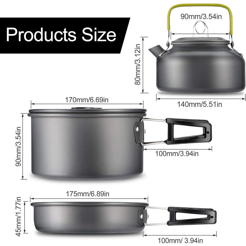 Set Peralatan Masak untuk Berk - Camping Cooking Pan Set ulasan dan harga
