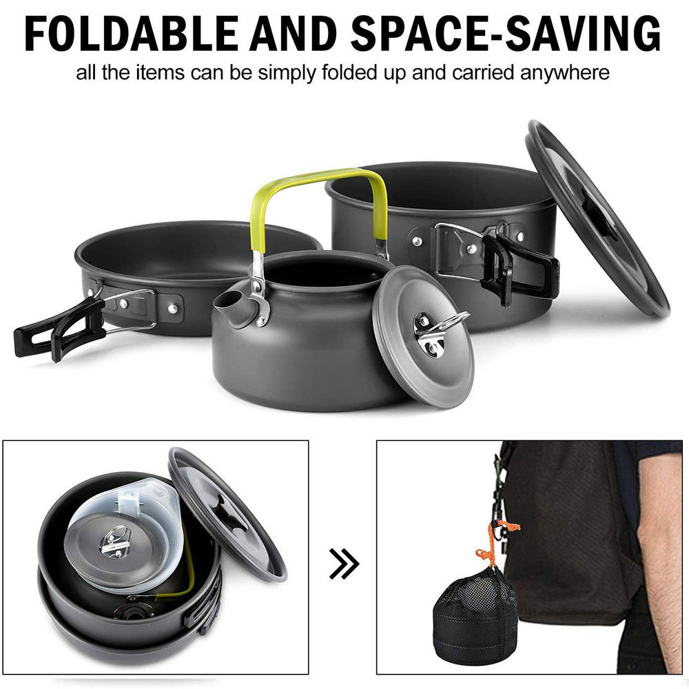Set Peralatan Masak untuk Berk - Camping Cooking Pan Set ulasan dan harga