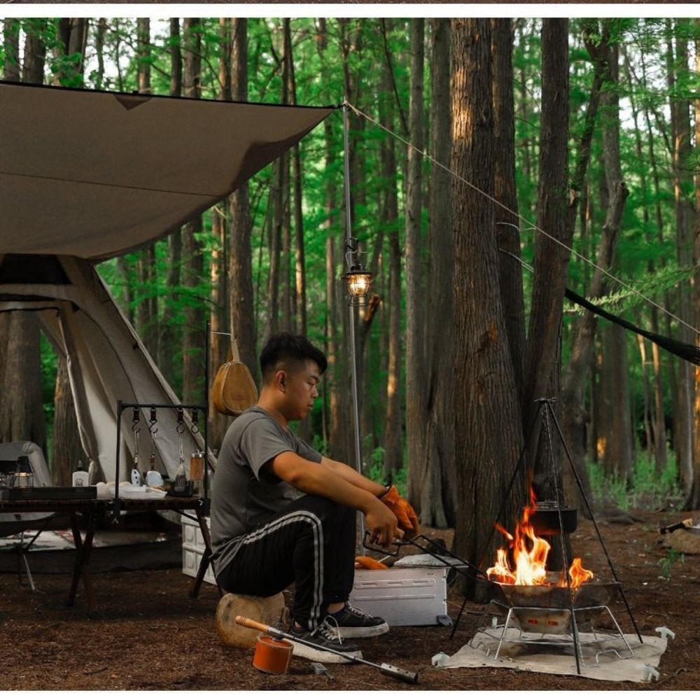 Tripod Camping Portabel, Tingg - Camping Cooking Tripod ulasan dan harga